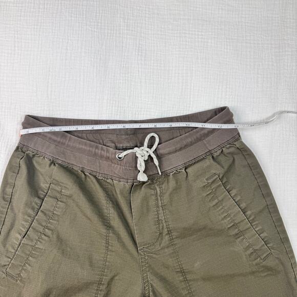 Vuori Olive Green Ripstop Traveler Jogger Pants Women Drawstring Outdoor Flawed - Picture 8 of 12